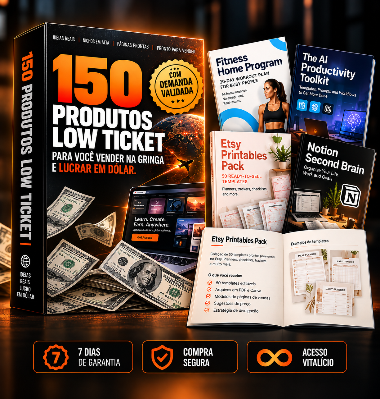 Kit 150 Produtos Low Ticket